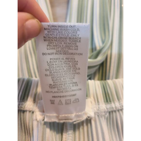 Kensie girl size 12 girls striped crop top with capri wide leg bottoms - Picture 5 of 5